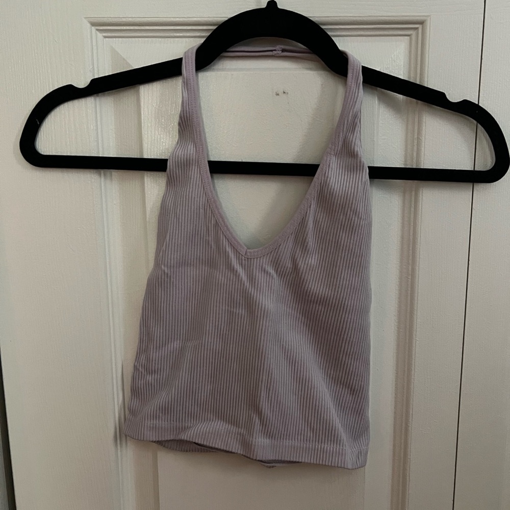 Lavender halter crop top